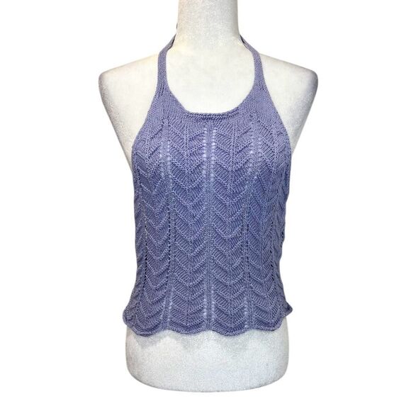 BDG Urban Outfitters Lavender Knit Halter Top Size Medium - Picture 1 of 7